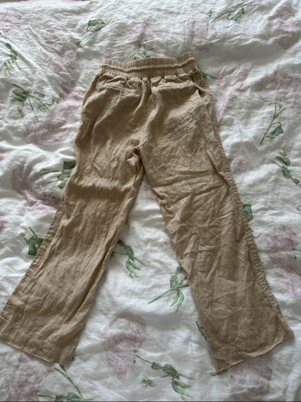 Quince Beige Wide-Leg Pants - Picture 2 of 3